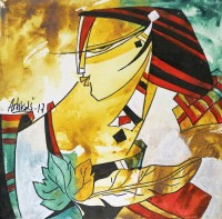 Ashkal,12 x 12 Inch, Acrylic on Canvas, Figurative Panting, AC-ASH-180